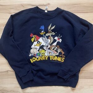 Jerzees Navy Looney Tunes Graphic Crewneck